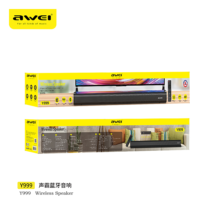 Awei Y999 50W Home Theater Wireless Speaker SoundBar